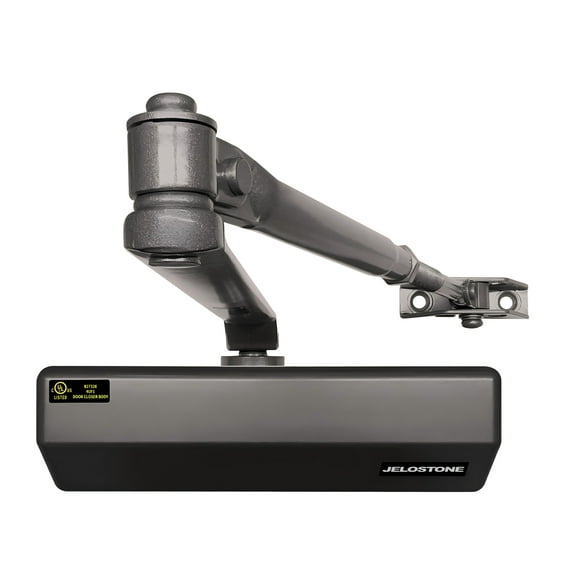 Medium/Heavy Duty Commercial Door Closer JELOSTONE D4000, Adjustable Spring (Sizes 1-6) and 3 Valves (44-330LB 30-60 in), Grade 1 & UL 3 Hour Fire Rated ADA Compliant, Indoor/Outdoor (Dark Bronze)
