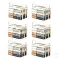 thumbnail image 1 of Medium Heavy-Duty Thick Plastic Clear Storage Bag Stackable Foldable Moving Bins for Clothes, Reinforced Handles & Zipper, Space Saver Totes for Closet, 1 of 6