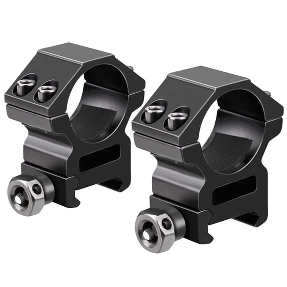 Medium Height 1" Scope Mount Rings, 2pcs Heavy-Duty Aluminum Scope Rings Compatible with Standard Picatinny Weaver Rail