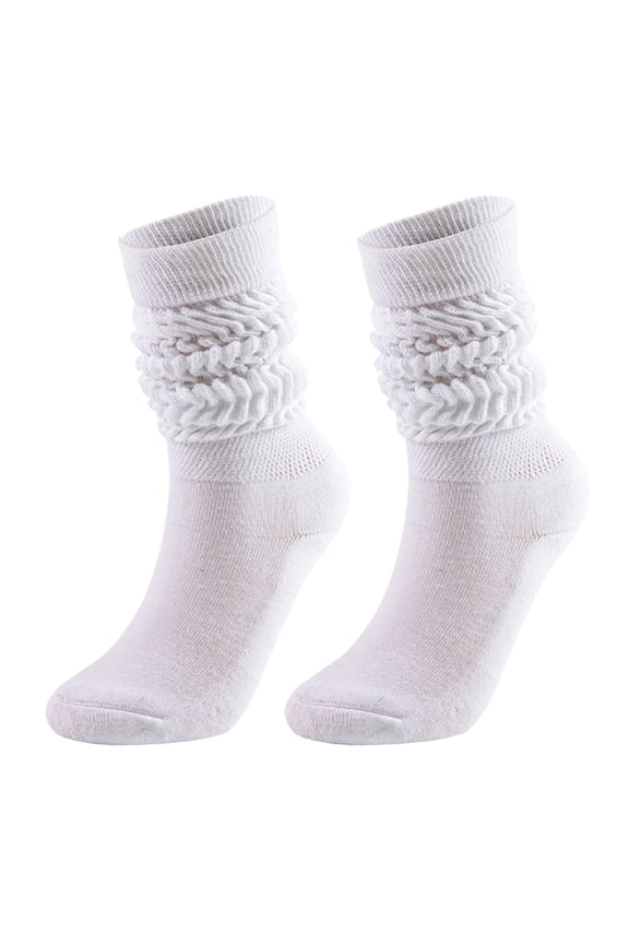 Medium High Tube Socks Fashionable Versatile Unisex Stockings Same Style Design, Silver