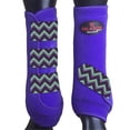 thumbnail image 1 of Medium Hilason Horse Medicine Sports Boots Rear Hind Leg Purple Chevron, 1 of 2