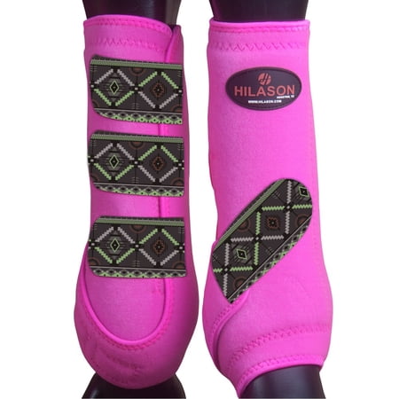 Medium Hilason Horse Medicine Sports Boots Rear Hind Leg