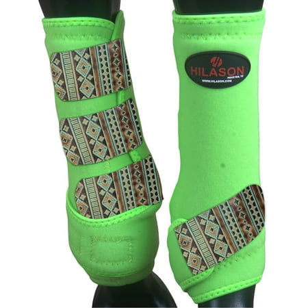 Medium Hilason Horse Medicine Sports Boots Rear Hind Leg