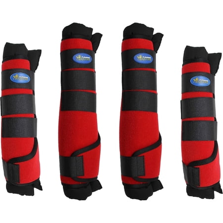 Medium Horse Stable Shipping Boots Wraps Front Rear 4 Pack Leg Hoof Care 41Shipping