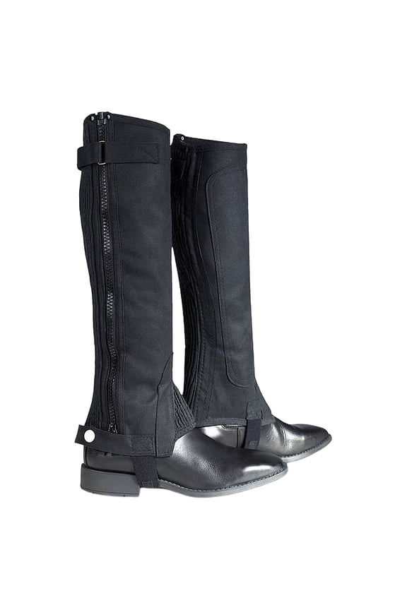 Medium Horze Ribbed Amara Half Chaps Horse Riding Synthetic Leather