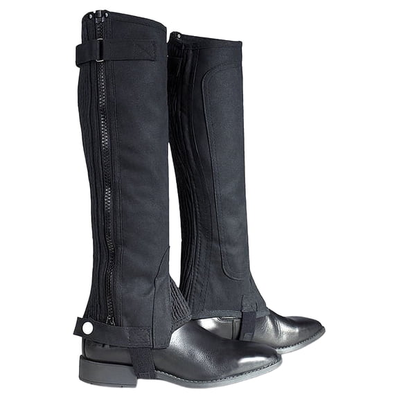 Medium Horze Ribbed Amara Half Chaps Horse Riding Synthetic Leather