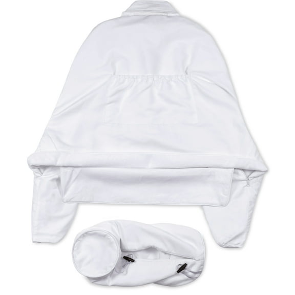 Husband Pillow Medium Cover Aspen Edition White Dandelion, Reversible Microfiber to Microsuede, Side & Back Pockets - Handle for Transport - Super Cozy Bed Rest Pillow Cover With Arms - Easy Care