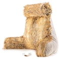 thumbnail image 1 of Medium Husband Pillow - Ultra Rare Baby Amber Fox Fabulous Faux Fur Backrest, 2-tone Reversible Double Sided Reading & Bed Rest Pillow with Arms, 1 of 1