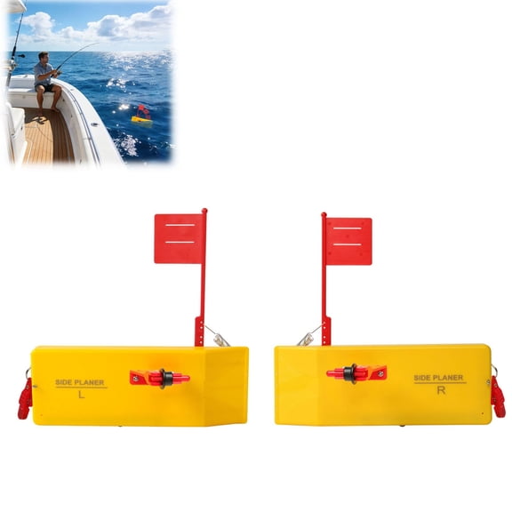Medium Inline Side Planer Board for Fishing, Quick Grip Snap Release Trolling Design, Reliable ABS PC Offshore Planer Boards for Boat Towing, Inshore Saltwater Angling