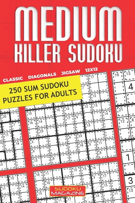 Medium Killer Sudoku: Medium Killer Sudoku : 250 Sum Sudoku Puzzles for  Adults (Series #1) (Paperback)