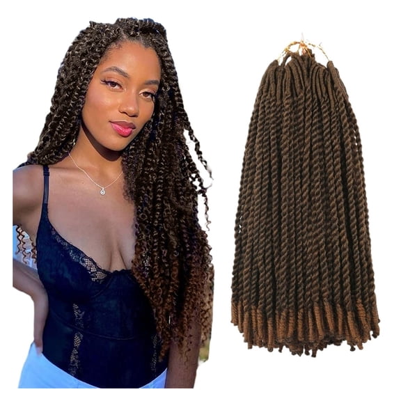 Medium Length Double Strand Crochet Dreadlocks Wig - Soft Low-Temperature Silk Hair for All Skin Tones