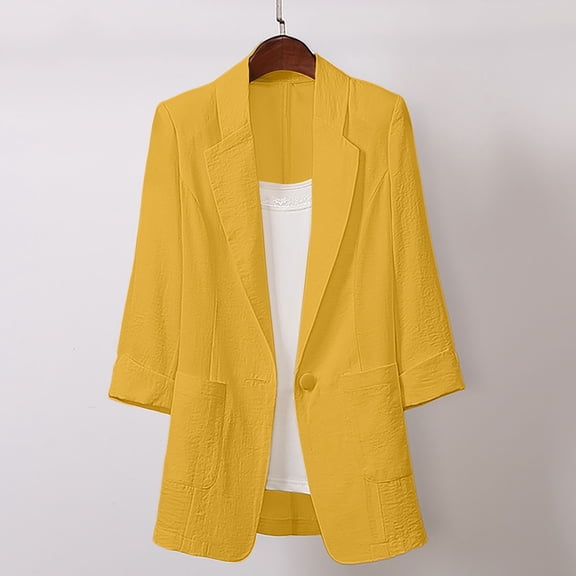 Medium Length Large Size Suit Jacket Korean Version Loose Casual Fashion Small Suit Women Lightweight down Coat Womens Tall down Jackets Bear Robe Mid Weight Womens Jacket Vintage Coats for Women