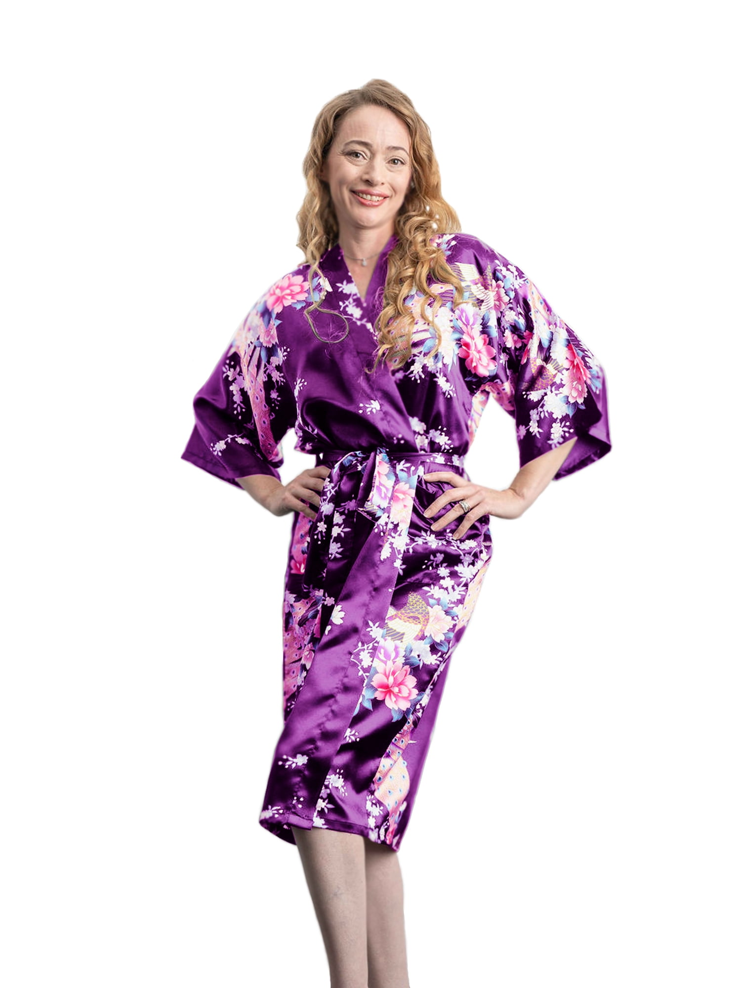 purple floral dressing gown Purple Floral Dressing Gown  Purple Obsession