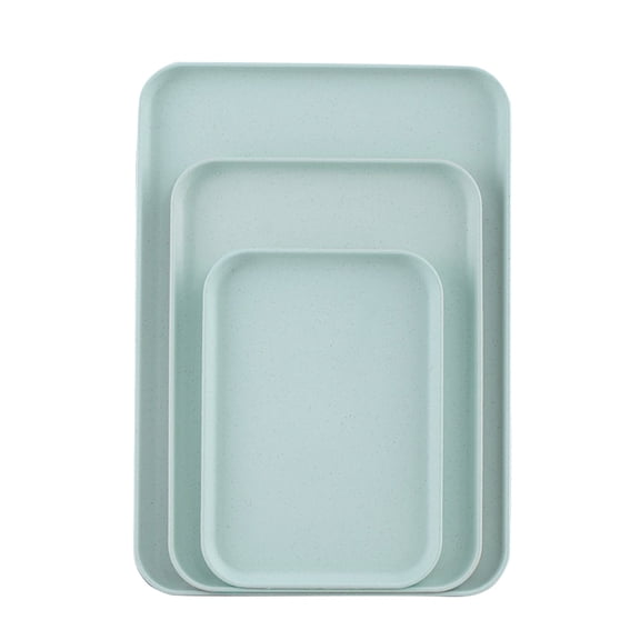 Medium Light Green Serving Tray Versatile for Fruits Bread and Snacks Easy Clean and Stackable in Light Green B