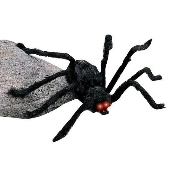 Medium Light-Up Furry Black Spider