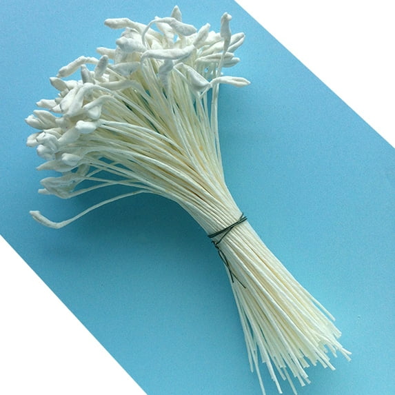 Medium Lily & Peony Flower Stamens (White)