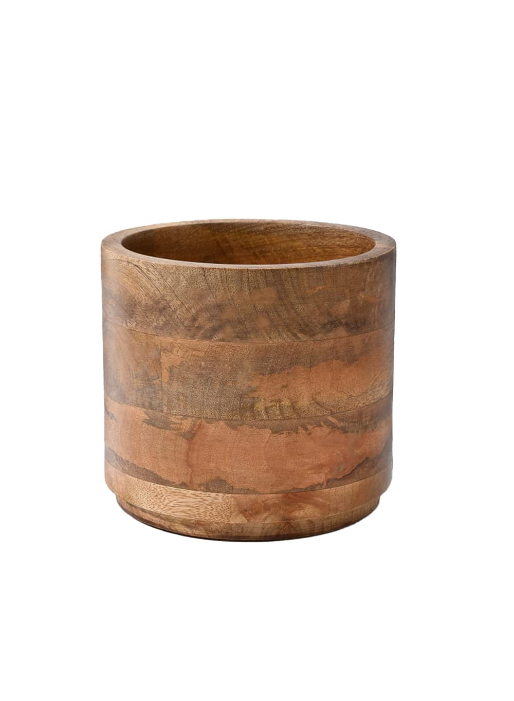 Serene Spaces Living, Mango Wood Cachepot, 6.5