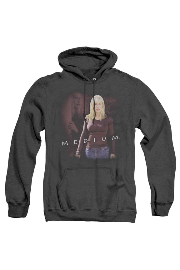 Medium Medium Adult Heather Hoodie Sweatshirt Black