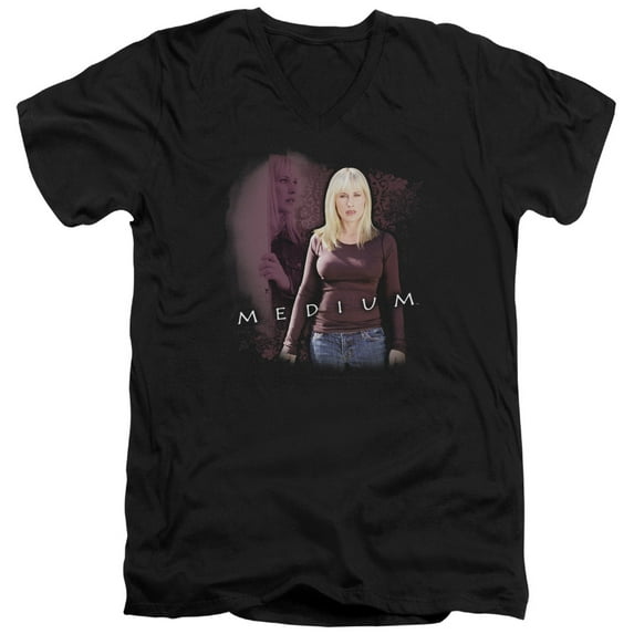 Medium Medium Adult V-Neck T-Shirt Black