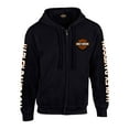 thumbnail image 1 of Medium Men's Hooded Sweatshirt, Bar & Shield Zip, Black (M) 30299142, 1 of 2