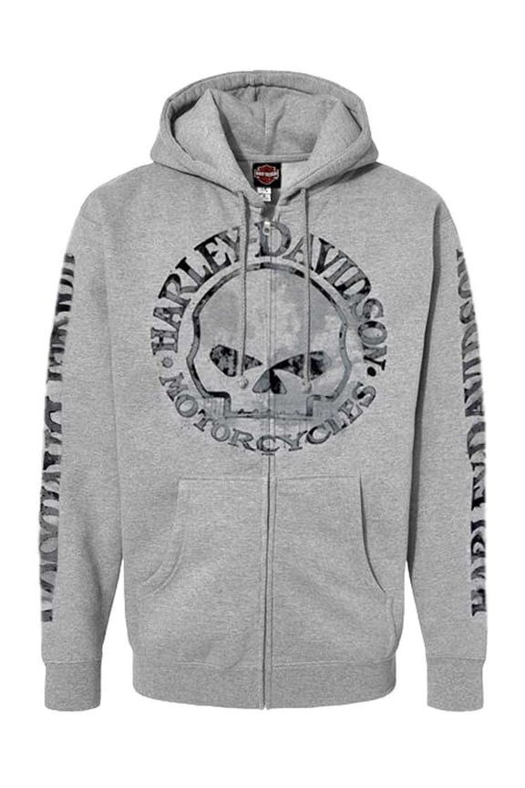 Medium Men's Zippered Sweatshirt Jacket H-D Skull Hoodie (M) 30296653