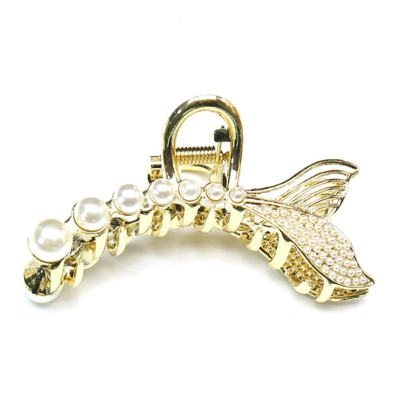 QinGoo Medium Metal Hair Claw Clip for Women bijou Fish Hair Accessory 1 Count, 3 Inch