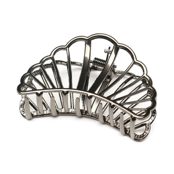 QinGoo Medium Metal Hair Claw Clip for Women Strong Hold Non-Slip Hair Accessory 1 Count, 2.76 Inch, Black