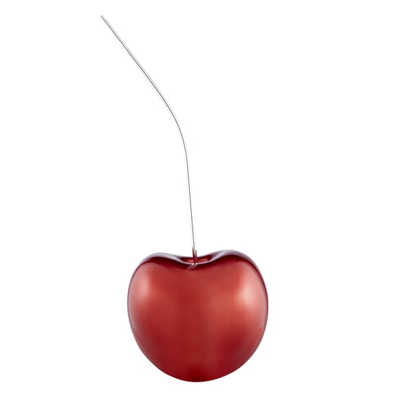 Medium Metallic Red Cherry Sculpture 22" Tall