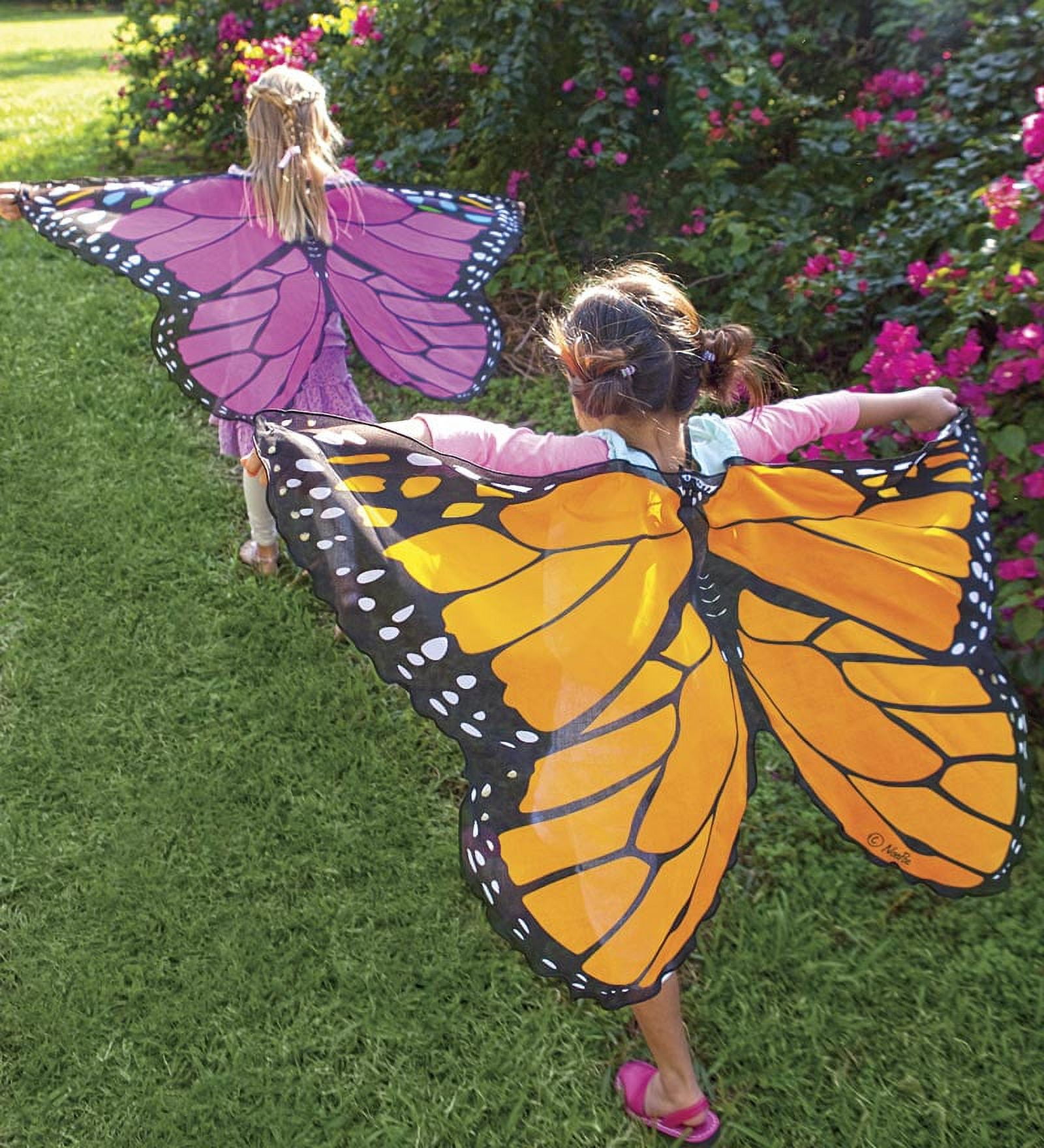 Medium Monarch Dress Up Wings for Kids Dress Up Play Orange