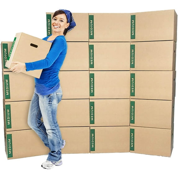 Medium Moving Boxes with Handles Pack of 20 – 18"x14"x12" – Cheap Cheap Moving Boxes
