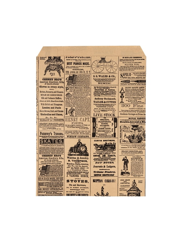 Medium Newsprint Merchandise Bags 8 1/2 x 11 in Case of 1000