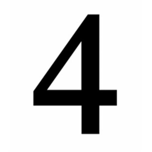 Medium Number 4 - Black