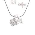 thumbnail image 1 of Medium Open Infinity Knot - M Initial Charm Necklace and Stud Earrings Jewelry Set, 1 of 1