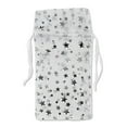thumbnail image 1 of Medium Organza White Pouch with Silver Stars (Package of 12), 1 of 1