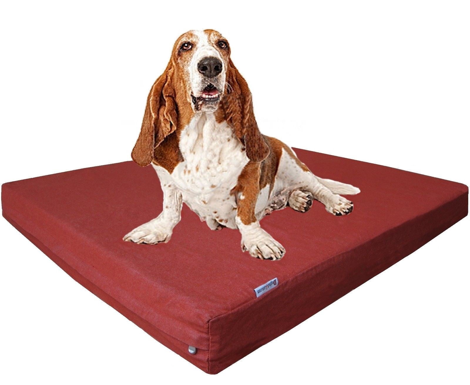 Medium Orthopedic Memory Foam Dog Pet Bed with Extra External Cover 37"X27"X4", Bombay Brown