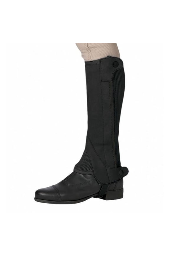 Adult Female Elite Amara Ribbed Half Chaps, Size: M (464331BLK-MED)