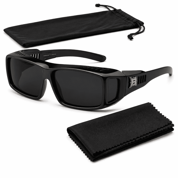 Medium POLARIZED Sunglasses FIT OVER Prescription RX Eye glasses Men or Women