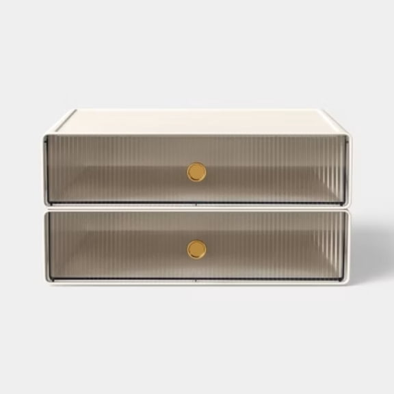 Medium Paper Size Stackable Drawers 2pk Cream
