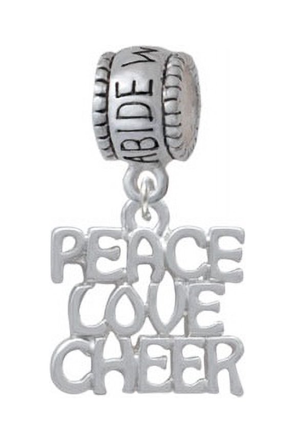 Medium ''Peace Love Cheer'' - Abide With Me Charm Bead