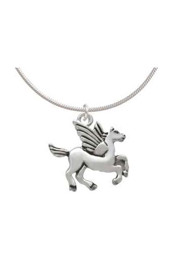 Medium Pegasus Charm Necklace, 18"+2" Extender