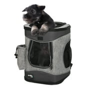 Medium Pet Travel Backpack Carrier for Dogs Cat Animal Puppy, Breathable Mesh Net Removable Sherpa Bed Outdoor Carrier f