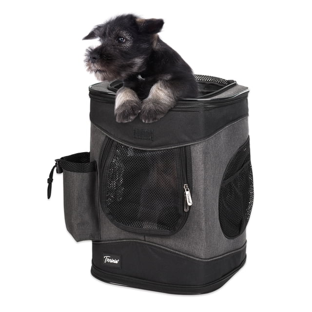 Medium Pet Travel Backpack Carrier for Dogs Cat Animal Puppy, Breathable Mesh Net Removable Sherpa Bed Outdoor Carrier f