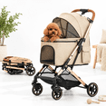 Medium Pet for Dogs Up To 55lbs, Khaki, Lightweight Aluminum Frame, One ...