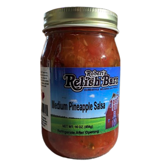 The Relish Barn Premium Medium Pineapple Salsa, 16 oz Pint Jar