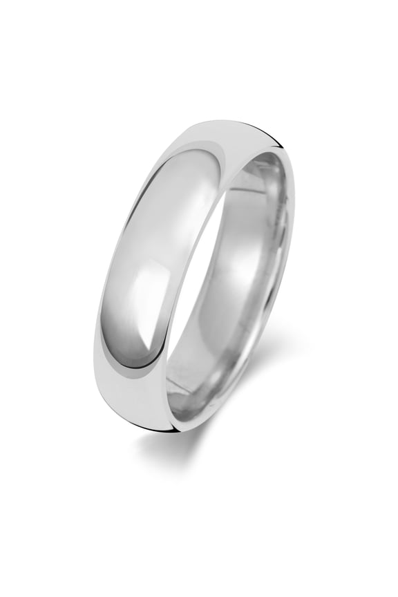 Medium Platinum 950 5mm Court Comfort Men/Women Wedding Band/Ring