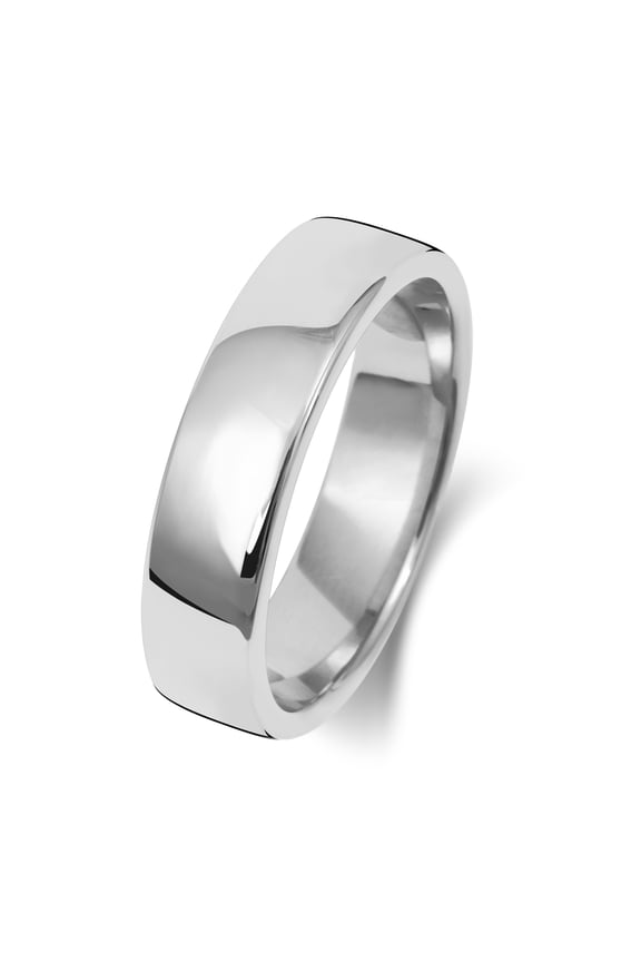 Medium Platinum 950 5mm Soft Court Comfort Men/Women Wedding Band/Ring