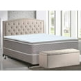 Medium Plush Eurotop Pillowtop Innerspring Mattress and 4" Low Profile Wood Boxspring/Foundation