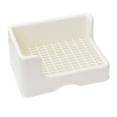 thumbnail image 1 of Medium Rabbit Easy to Clean Potty Litter Tray Bunny Corner Toilet Box White, 1 of 8
