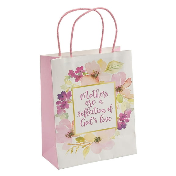 Medium Religious Mothers Day Flower Gift Bags  12 Pieces