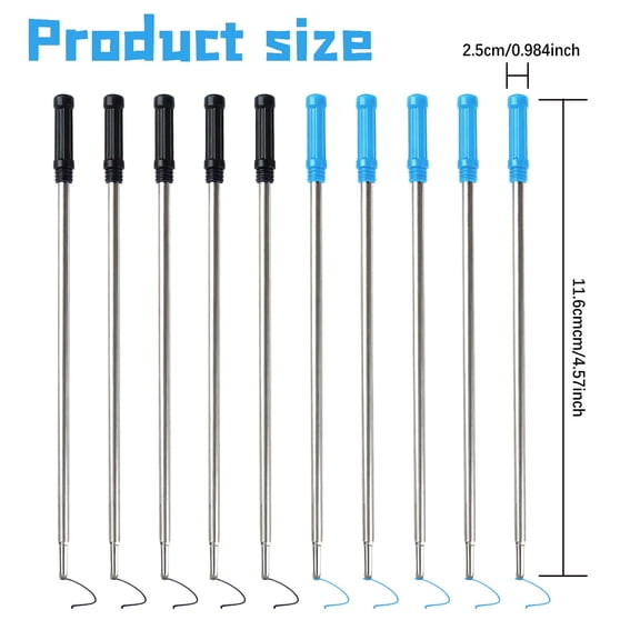 Medium Replacement Ballpoint Pen Tips Smooth Metal Coating for Pens